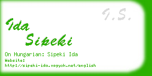 ida sipeki business card